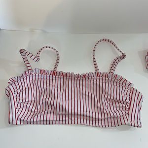 Stripped high waisted swimsuit